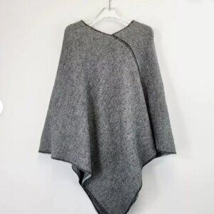 Fratelli Talli Alpaca Wool Bl. Boho Quiet Luxury Minimalist Chunky Knit Poncho …